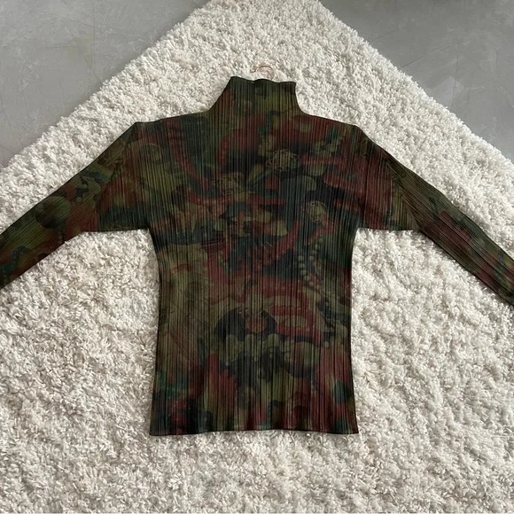 Archive RARE Vintage 1996 Print Pleats Please Issey Miyake Kiwami LongSleeve Top - Picture 5 of 7